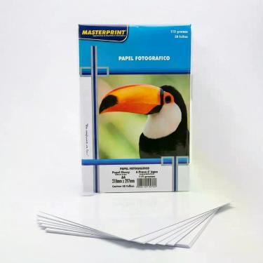 Imagem de Papel Fotográfico Glossy 115g A4 50fls Prova D'água - Sem marca