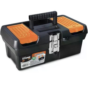 Imagem de Caixa de Ferramentas Maleta Stone 13 25769 Organização e Transporte Material Resistente Preto Arqplast