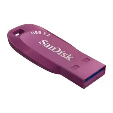 Imagem de Pendrive Sandisk Z410 Ultra Shift 128GB USB 3.2 Velocidade de Leitura 100MB-s Roxo