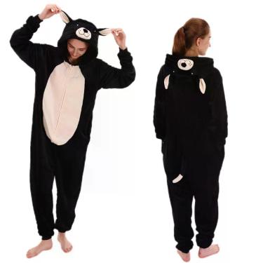 Imagem de Pijama COSUSKET Snug Fit, unissex, flanela, gato adulto
