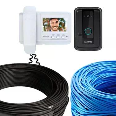 Imagem de Kit video porteiro e cabos intelbras