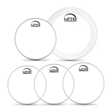 Imagem de Kit de Peles para Bateria Fusion UPG2CLF20 G2 Duplo-Filme Harmônicos Definidos Transparente Uno By Evans