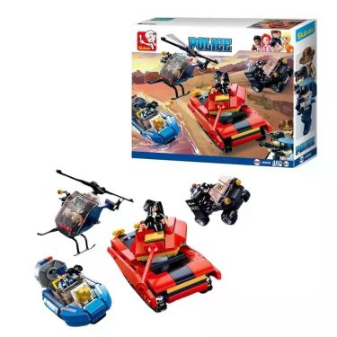 Imagem de Blocos de montar Cidade Policial 460 Peças Brinquedo Infantil Multikid