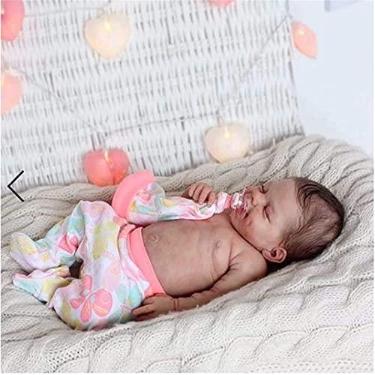 Imagem de KEGUOF Boneca bebê reborn ultra realista, menina, 55cm/2kg, Full Body Silicone de vinil, Boneca recém-nascida, Leve, Unissex, Rosa