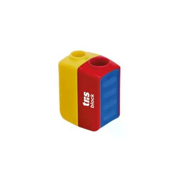Imagem de Apontador Tris Block Com Depósito, Amarelo, Laranja