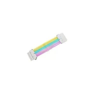 Imagem de Cabo Extensor de Fonte Sleeved Rise Mode Aura, 24p ATX, ARGB, Branco - RM-SL-FW-ARGB