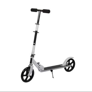 Imagem de Patinete Infantil Adulto Juvenil 2 Rodas Dobrável Portátil Branco, Preto. Capac até 100 kilos