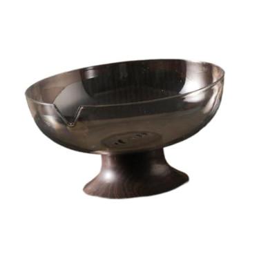 Imagem de DimyFew Fruteira com pedestal, suporte para frutas, tigelas decorativas para de hotel ou restaurante, Preto