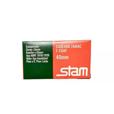Imagem de Cadeado Zamac Latonado - Stam 40mm