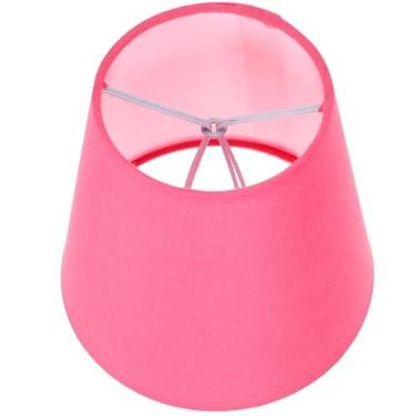 Imagem de LALAFINA Abajur de tambor rosa vintage moderno abajur de tecido de substituição para quarto e sala de estar candeeiro de chão