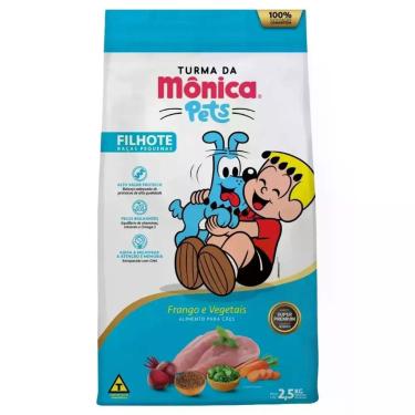 Imagem de Ração Super Premium Turma Da Mônica para Cães Filhotes Frango e Vegeta