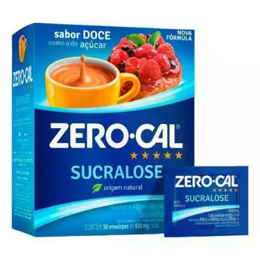 Imagem de Adoçante Em Pó Sucralose Zero Cal Caixa 30g 50 Unidades - Zero-Cal