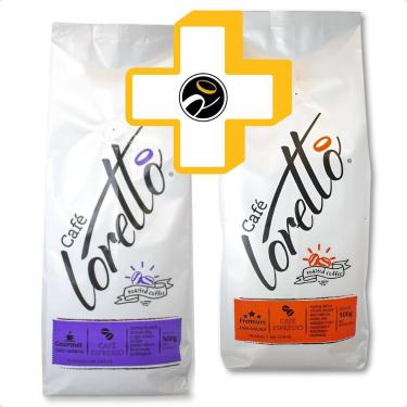 Imagem de Kit Café em Grãos Arábica Gourmet Premium Loretto 1 Kg - Loretto Cafés