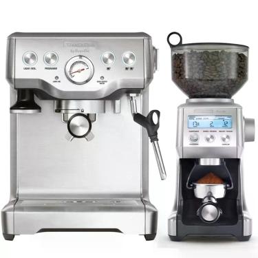 Imagem de Cafeteira Expressa Elétrica Tramontina Breville Express 69065012 + 69060012 Aço Inox 1,8L 220V