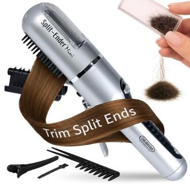 Imagem de Split-Ender Mini – Aparador de cabelo original sem fio com pontas divididas automático com 3 pilhas AAA para cuidados domiciliares 2 em 1 para rachaduras secas danificadas, quebradiças, retas,