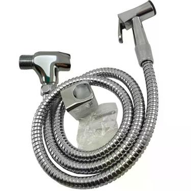 Imagem de Desviador e Chuveirinho Desviador Chuveirinho Inox Gatilho para Ducha Aquecedor Instalação em Banheiro Alta Durabilidade