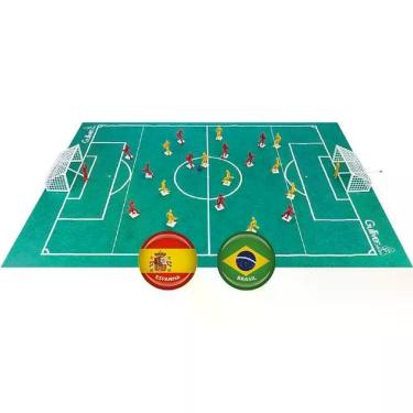 Imagem de Futebol de Botão Club 2 Brasil X Espanha 22 Jogadores Gulliver