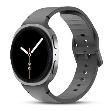 Imagem de Mobad Pulseira de silicone sem lacunas para Samsung Galaxy Watch 8 e Classic (40/44/46 mm), pulseira esportiva macia e respirável para homens e mulheres, substituição à prova de suor para treino