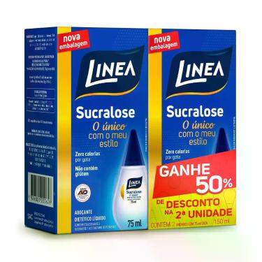 Imagem de Adoçante Linea Sucralose Gotas com 2 Unidades de 75ml cada Ganhe 50% d