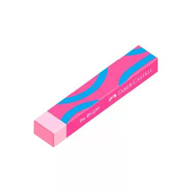 Imagem de Borracha Faber-Castell Be Bright com Tecnologia Dust Free e Capinha Destacável 1 Unidade Rosa