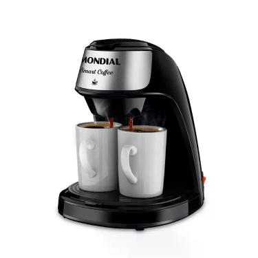 Imagem de Cafeteira Elétrica Mondial Smart Coffe C-42-2X-BI com 2 Xícaras Preto Inox