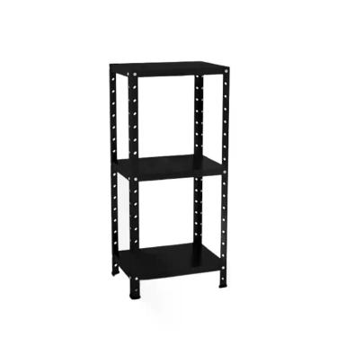 Imagem de Estante de Aço Multiuso de Canto Pandin 90 cm Preto