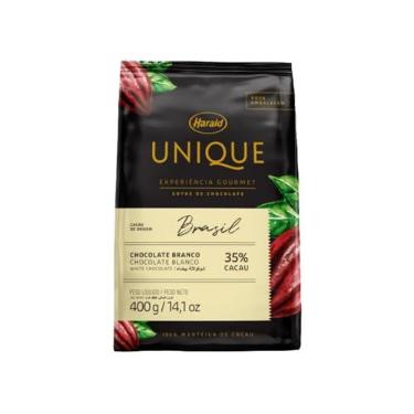 Imagem de CHOCOLATE EM GOTAS BRANCO 35% UNIQUE 400G - HARALD