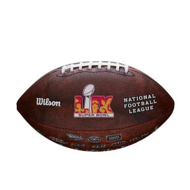 Imagem de Bola de Futebol Americano NFL SUPER BOWL LIX THROWBACK, Marrom