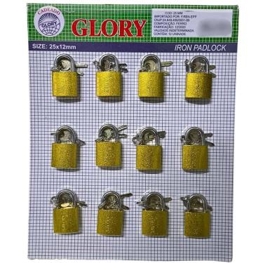 Imagem de Cadeado 25mm de Ferro com 2 Chaves Multiuso Para Gavetas Mochilas Armá