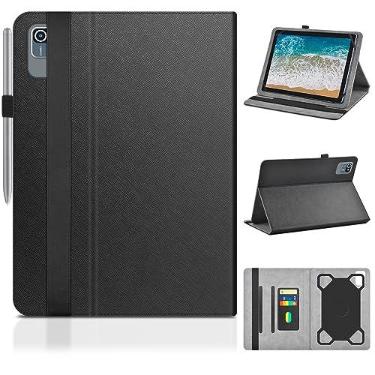 Imagem de DETUOSI Okaysea Capa para tablet de 10,1 polegadas, capa moderna para tablet de 10,1 polegadas, capa protetora portátil de couro PU para tablet Android Okaysea/Moderness de 10,1 polegadas 【com fecho