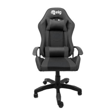 Imagem de Cadeira Gamer Syrax Ergonômica com Ajuste de Altura e Estrutura Reforçada que Suporta 120kg Preta - CH36BK ELG