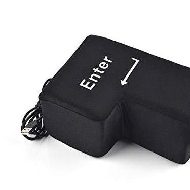Imagem de Big Enter, conexão USB, botão de descompressão, travesseiro grande em forma de botão