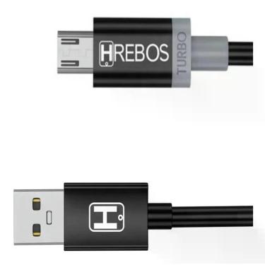 Imagem de Cabo Micro USB Turbo Premium 1M - Moto C, E4, G, X, G8 - Hrebos