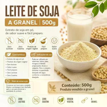 Imagem de Leite de Soja a Granel Sabor Suave Sem Lactose e Sem Caseína - Natural