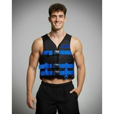 Imagem de Colete Flutuador Simetria Spectrum, Azul, M (Até 70Kg)