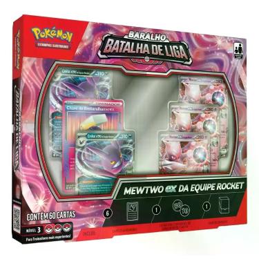 Imagem de Pokémon TCG Deck Batalha De Liga Mewtwo EX Copag 60 Cartas