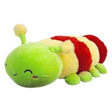 Imagem de Centopeia De Pelúcia Inseto Lagarta Feliz 35Cms (Verde)