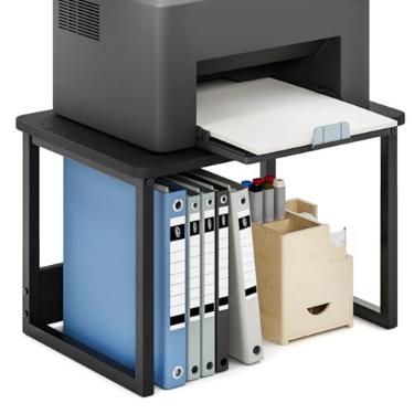 Imagem de Suporte de impressora para mesa, organizador de prateleira de 43,4 cm x