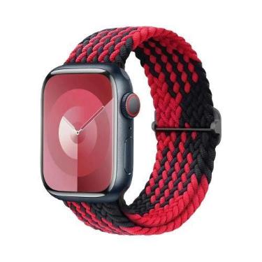 Imagem de Pulseira Ajustável De Elástico Trançado Para Apple Watch 45mm 49mm 44m