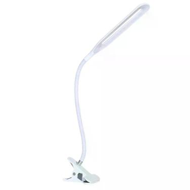 Imagem de Luminária Led Mesa Alto Brilho Portátil Presilha Usb Notebook Leitura Branco