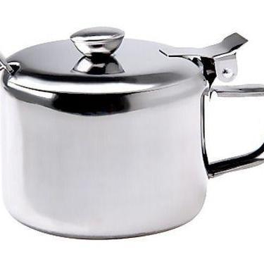 Imagem de 4 Açucareiro Em Aço Inox Com Colher 6 Cm 200ml - WCAN