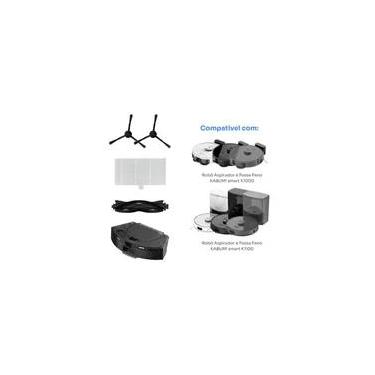 Imagem de Kit reposição para Robô Aspirador KABUM! smart K1000/K1100 - 1 Filtro HEPA +2 Escovas Laterais +1 Reservatório +1 Escova Rotativa - PRMA421