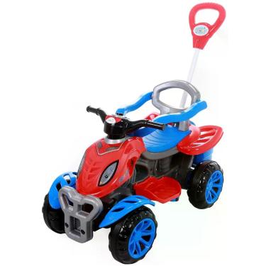 Imagem de Carrinho Infantil Passeio e Pedal Quadriciclo 2 em 1 - Spider Homem Ar