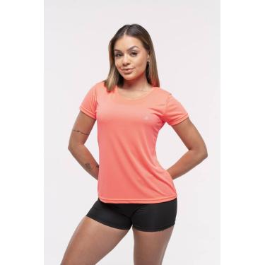 Imagem de Camiseta Dry Fit Feminina Fitness Academia - Força Do Sol, GG, Laranja
