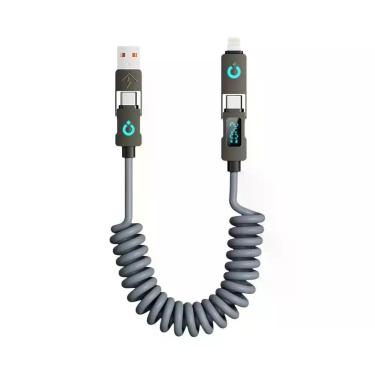 Imagem de Cabo De Carregamento Rápido 4 Em 1 Tipo C Com Display LED Para iPhone 