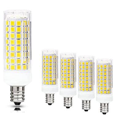 Imagem de Lâmpada de milho LED E12 de 10W (pacote com 4) E12 regulável lâmpada equivalente de 100 watts 1000LM 3000K lustre lâmpadas decorativas Vela E12 Base para iluminação doméstica, AC110-120V (3000K)