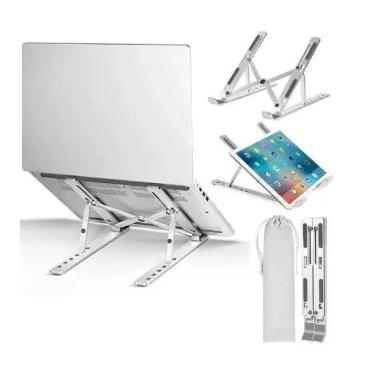 Imagem de Base Para Notebook de Metal Dobrável e Altura Ajustável - ZONNE