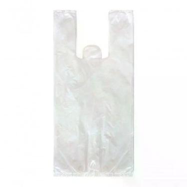 Imagem de Sacola Plástica Reciclada 50x60 para Embalagens Diversas Resistente 15KG Branca Leitosas Higipack