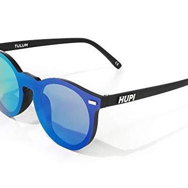 Imagem de Óculos de Sol HUPI Tulum Preto - Lente Verde Espelhado, Cor: PRETO