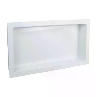 Imagem de Nicho Para Banheiro Em Mármore Sintético Lizi 35x64cm